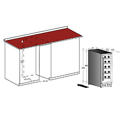 Cave à vin encastrable 20 bouteilles - SLEN120TBE5 - CAVISS pas cher