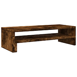 vidaXL Support de moniteur chêne fumé 54x22x15 cm bois d'ingénierie