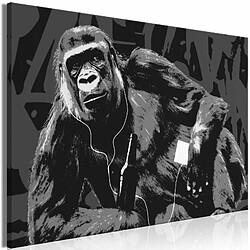 Paris Prix Tableau Imprimé Pop Art Monkey Narrow Grey 60 x 90 cm