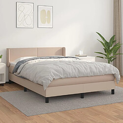 Maison Chic Lit Adulte - Lit simple Lit à sommier tapissier avec matelas moelleux - Meuble de Chambre - Cappuccino 140x200 cm -MN82059