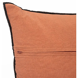 Avis Pegane Lot de 2 coussin décoratif déhoussable en lin et coton rose terracotta - Longueur 45 x Profondeur 12 x Hauteur 45 cm