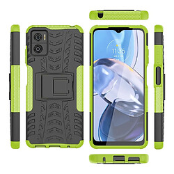 Htdmobiles Coque pour Motorola Moto E22 / E22i - housse etui rigide anti choc + film ecran - VERT