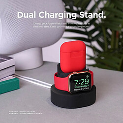 Avis Chrono Mini station de charge double support de charge compatible avec Apple Watch 38 42 40 44 mm série 6 SE 5 4 3 2 1, AirPods 2, 1, iPhone 11, XS Max, XR et plus,(noir)