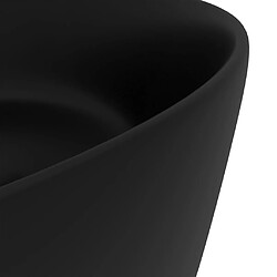 Acheter vidaXL Lavabo rond de luxe Noir mat 40x15 cm Céramique