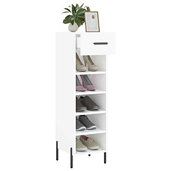 Acheter Maison Chic Armoire à chaussure 30x35x105 cm,Meuble à Chaussures Blanc brillant Bois ingénierie -MN44746