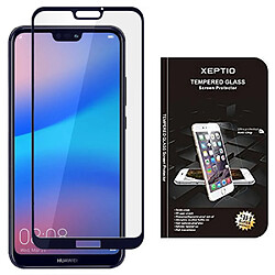 Xeptio Huawei P20 LITE - Protection d'écran en verre trempé FULL Cover bleu - Tempered glass Screen protector / Films vitre smartphone 2018 - Accessoires