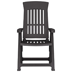 Acheter Maison Chic Lot de 2 Chaises inclinables de jardin - Fauteuil d'extérieur anthracite PP -MN59866