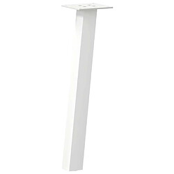 Avis vidaXL Pieds de table basse 4 pcs blanc 42 cm acier