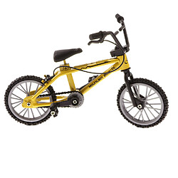 Avis 1:24 mini alliage doigt vélo vélo moulé sous pression modèle bureau gadget jouet jaune # 2