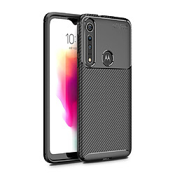 Wewoo Coque Souple Pour TPG antichoc Texture en fibre de carbone Beetle Series Moto G8 Noir