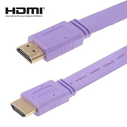 Wewoo Câble or 1.4 Version plat plaqué HDMI à HDMI 19Pin, support TV HD / XBOX 360 / PS3 Playstation 3 / projecteur / lecteur DVD etc, longueur: 1.8m