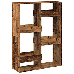 vidaXL Cloison de séparation vieux bois 100x33x135cm bois d'ingénierie