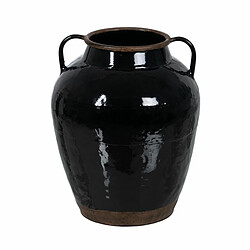 BigBuy Home Vase Noir Fer 23 x 23 x 28,5 cm