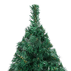 Avis vidaXL Arbre de Noël artificiel pré-éclairé et boules vert 150 cm PVC