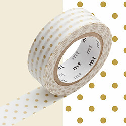 Masking tape à pois doré - 1,5 cm x 7 m