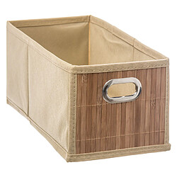 Five Simply Smart Boîte de rangement profonde en bambou et tissu Mix'n modul - Beige