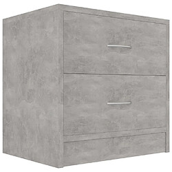 Maison Chic Table de chevet,Table de nuit,Table d'appoint pour salon Gris béton 40 x 30 x 40 cm Aggloméré -MN59013