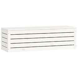 Acheter vidaXL Boîte de rangement Blanc 109x36,5x33 cm Bois massif de pin