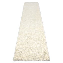 RUGSX Tapis, le tapis de couloir SOFFI shaggy 5cm crème - pour la cuisine, l'antichambre, le couloir 60x300 cm