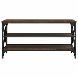 Maison Chic Meuble TV scandinave - Banc TV pour salon Chêne marron 100x40x50 cm Bois d'ingénierie -MN57983 pas cher