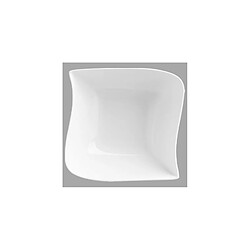 Ac-Deco Coupelle carrée design vague - 14 x 14 cm - Porcelaine