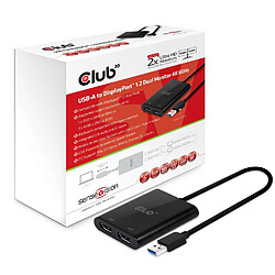 Club 3D CLUB3D USB A to DisplayPort™ 1.2 Dual Monitor 4K 60Hz