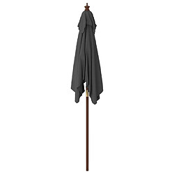 Avis Helloshop26 Parasol de jardin avec mât en bois 198 x 198 x 231 cm anthracite 02_0008333