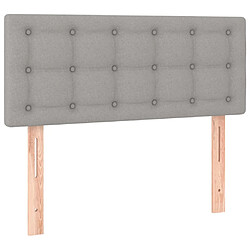 Avis vidaXL Tête de lit à LED Gris clair 100x5x78/88 cm Tissu