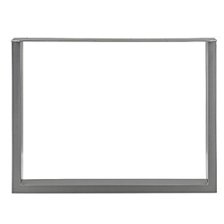 Set de 2 pieds de table Rectangulaire Gris acier 90 x 72 cm [en.casa]