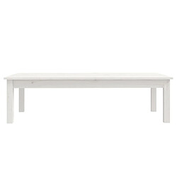 Avis Maison Chic Table basse,Table Console Table d'appoint, Table pour salon Blanc 110x50x30 cm Bois massif de pin -MN75305