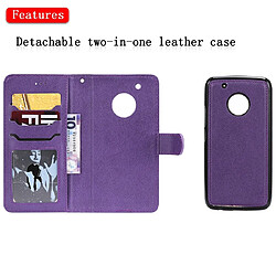 Acheter Wewoo Housse Coque Pour Motorola Moto G5 Plus Étui de protection à rabat horizontal de couleur unie avec support et fentes cartes et portefeuille et cadre photo et lanière violet