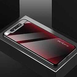 Wewoo Coque Pour Galaxy A80 / A90 Housse de protection en verre dégradé de texture rouge