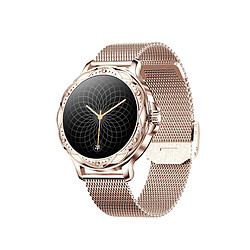 Avis INF Montre intelligente avec fréquence cardiaque, podomètre, calories, étanche IP67 PinkGold