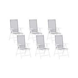 Beliani Lot de 6 chaises CATANIA Métal Gris