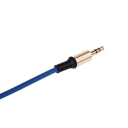 Avis Câble audio auxiliaire mâle à mâle de 3,5 mm, angle droit, ligne à 90 degrés, bleu