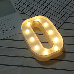 Wewoo Guirlande Lumière anglaise décorative de forme d'O de lettre de l'alphabet, sèche chaude de vacances de LED