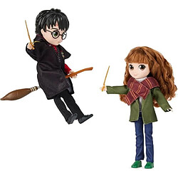 Spin Master Harry Potter - Coffret Deluxe Poupée 20cm Harry Potter et Hermione - Wizarding World - 4 tenues et 12 accessoires