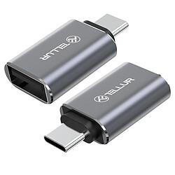 Adaptateur Tellur USB-C (mâle) vers USB-A (femelle), 10Gbps, 3A, aluminium