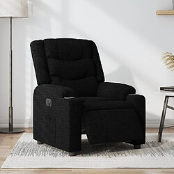 Maison Chic Fauteuil Relax pour salon, Fauteuil inclinable électrique Noir Tissu -GKD83766