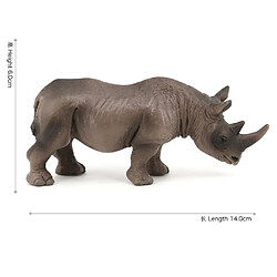 Avis 7 Pièces Réaliste En Plastique Animaux Figure Miniature Rhinocéros Figurines Modèle D'affichage pour les Enfants L'éducation Précoce