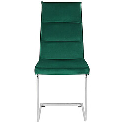 Acheter Beliani Chaise de salle à manger Chaise en porte-à-faux ROCKFORD Set de 2 Velours Vert