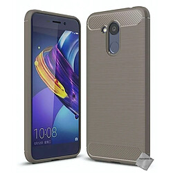 Htdmobiles Coque silicone gel carbone pour Huawei Honor 6C Pro + film ecran - GRIS