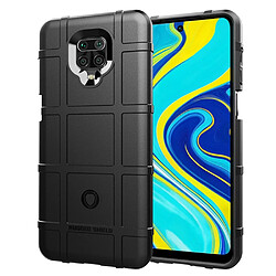 Coque en TPU texture de grille carrée anti-choc épaissir noir pour votre Xiaomi Redmi Note 9S