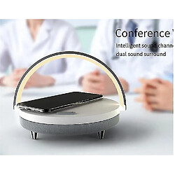 Universal Colonne de haut-parleur portable Bluetooth sans fil avec chargeur de téléphone sans fil LED LED Light Portable Enceinte Music Center