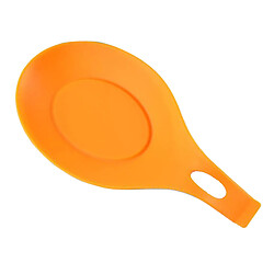 Avis Support De Cuillère En Silicone Résistant à La Chaleur Ustensile De Cuisine Support De Spatule Aide Orange