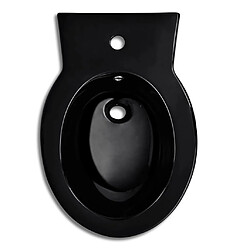 Acheter vidaXL Bidet rond à poser en céramique sanitaire noir