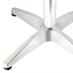 Table carrée Aluminium et frêne 700 mm - Bolero pas cher