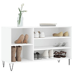 Avis Maison Chic Armoire à Chaussures,Meuble de Rangement à Chaussures Blanc 102x36x60 cm Bois d'ingénierie -MN68965