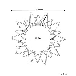 Avis Beliani Miroir AROEK 61 cm 61 cm Rotin Naturel