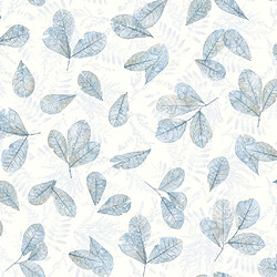 Noordwand Evergreen Leaves - Blanc et bleu